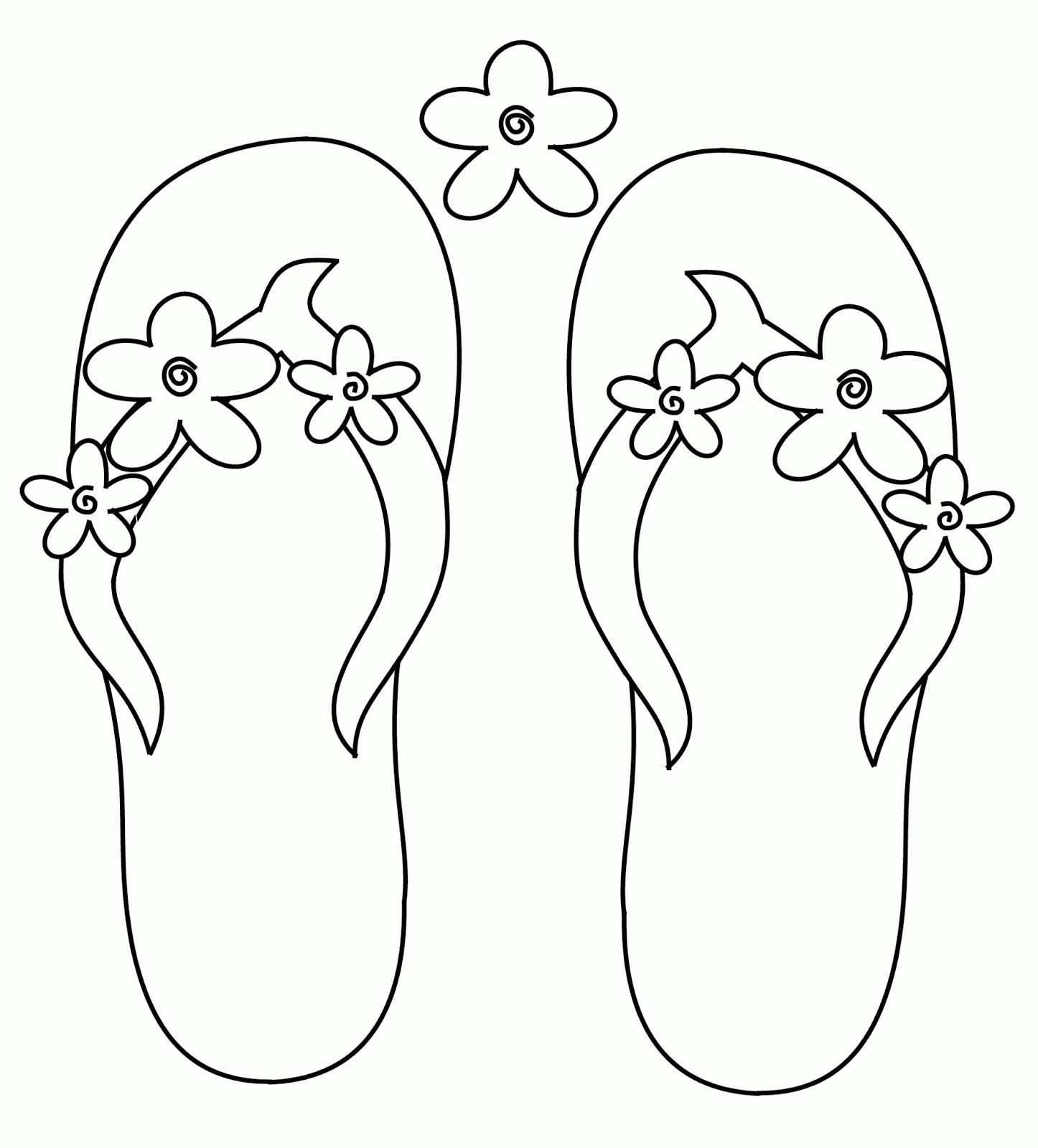 flip flops coloring pages