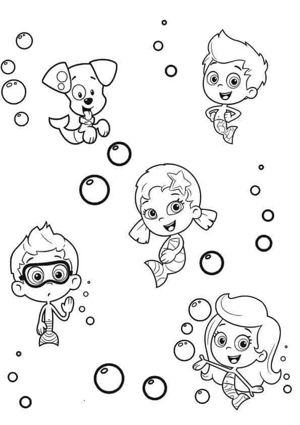 bubble guppy coloring pages