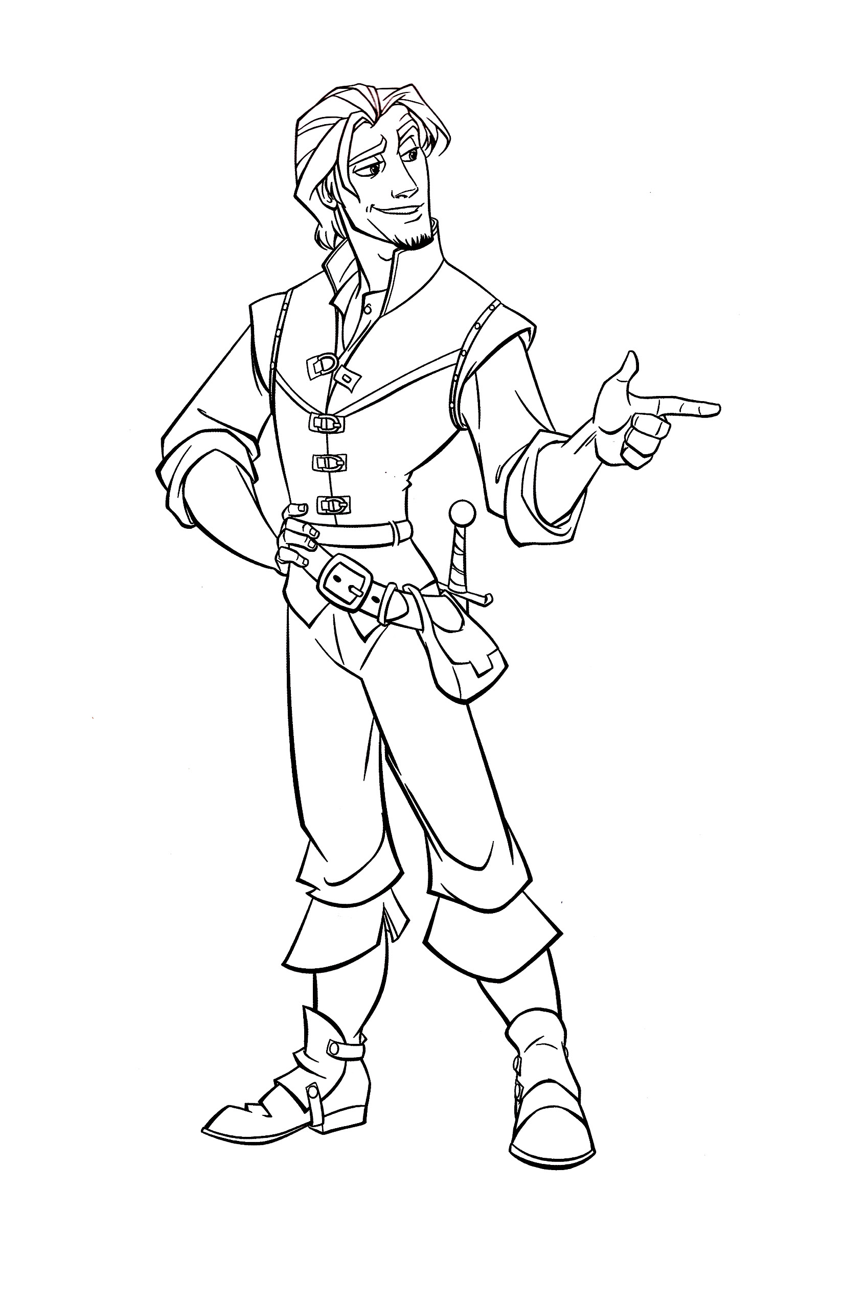 flynn rider coloring pages