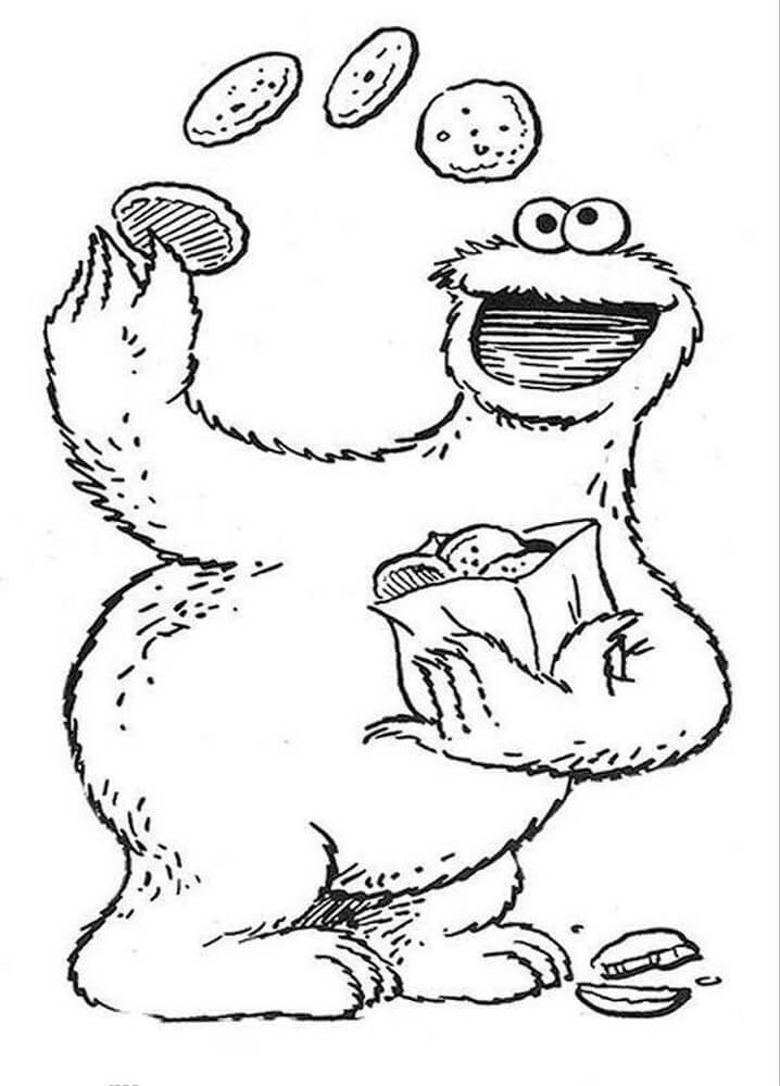 cookie monster coloring pages