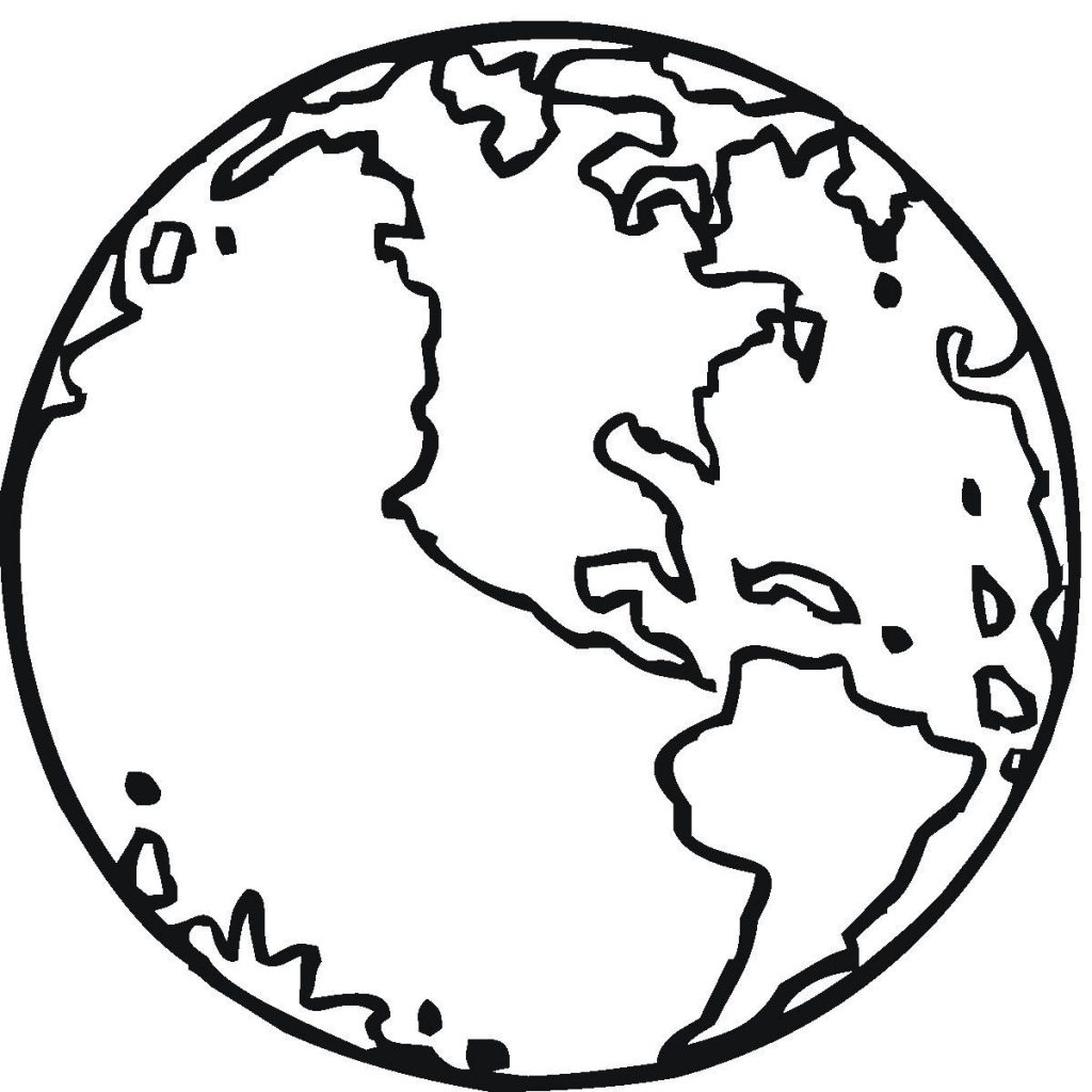 earth coloring page printable