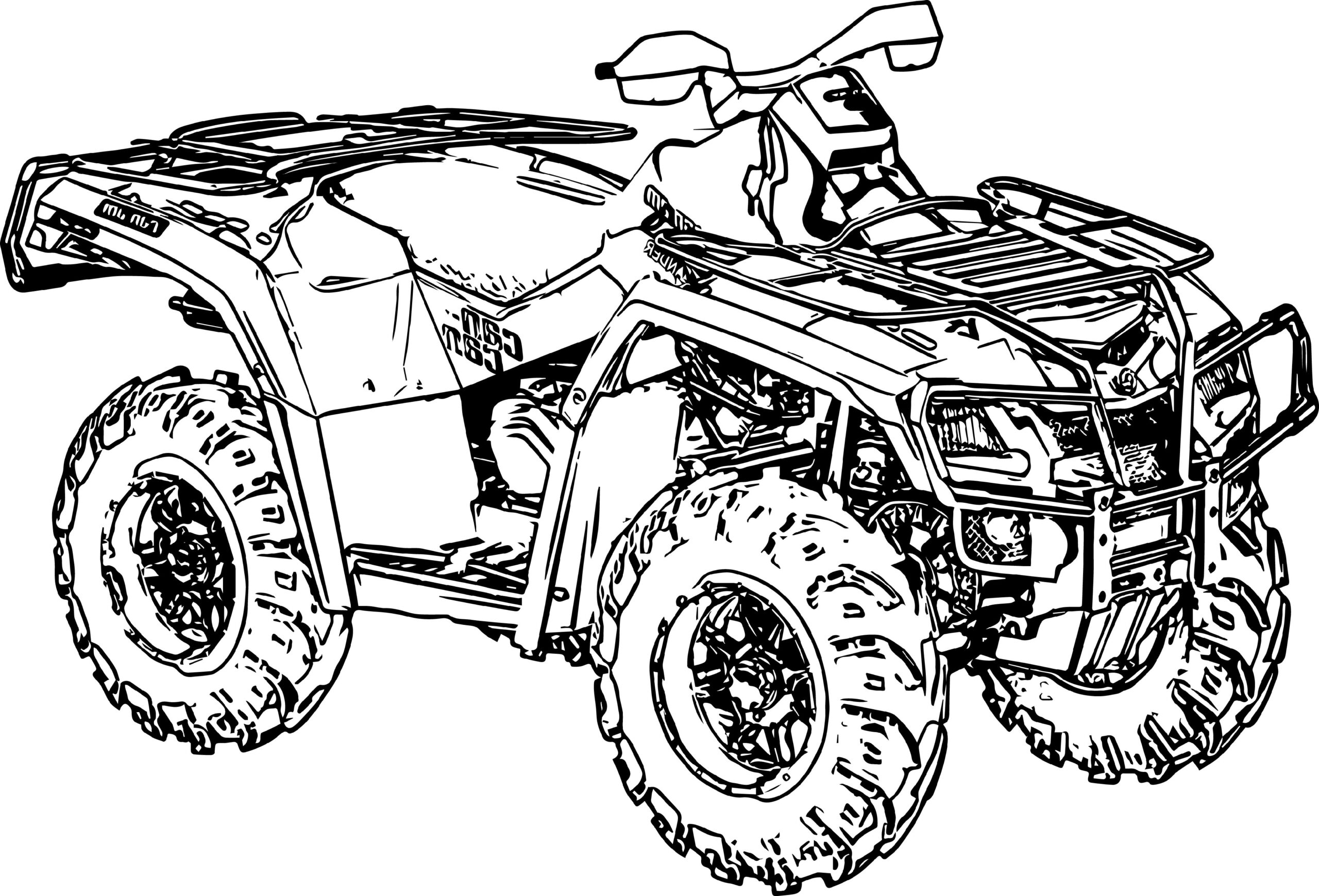 4 wheeler coloring page