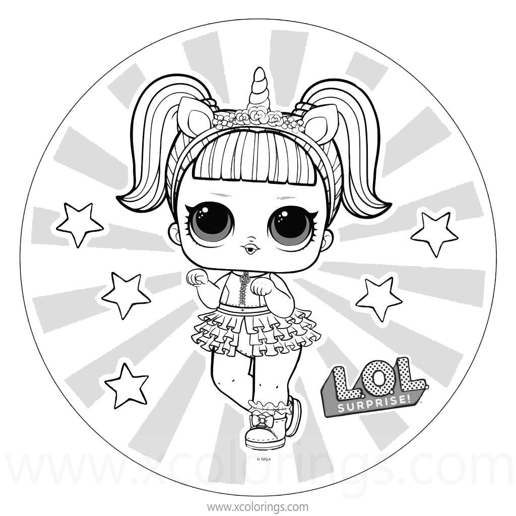 lol doll coloring pages printable unicorn