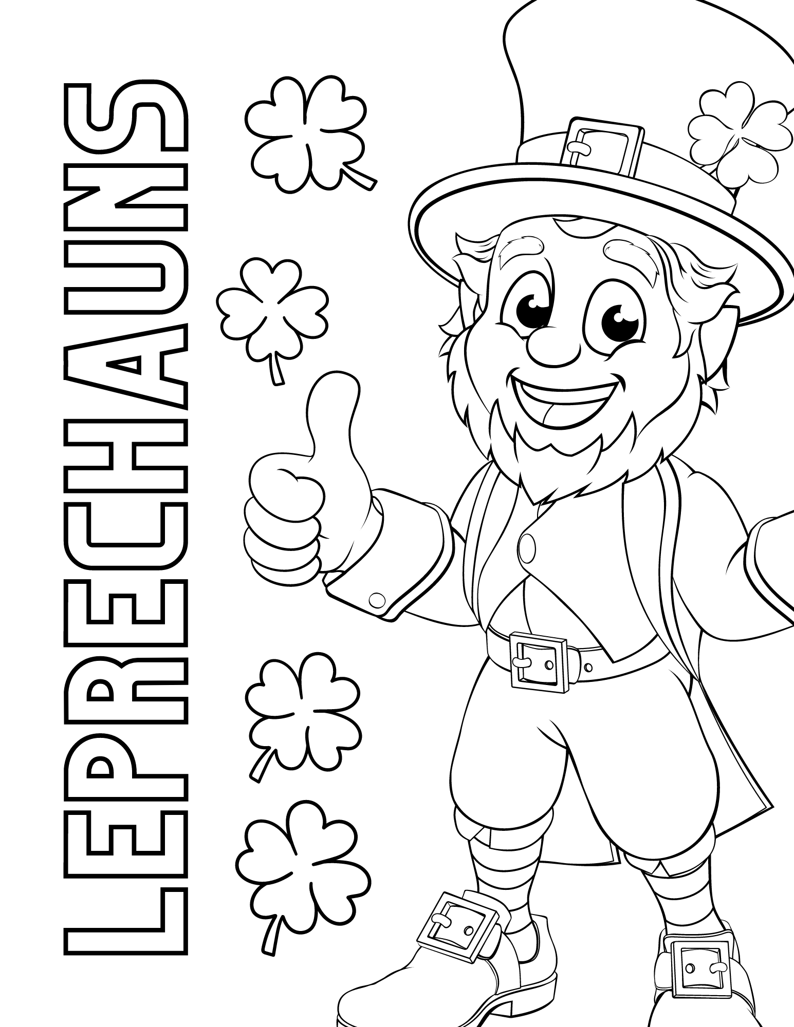 Leprechaun Coloring Pages For Kindergarten