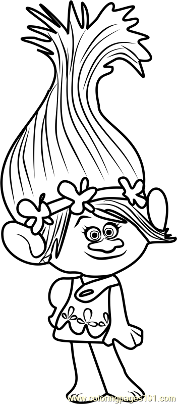 trolls poppy coloring page