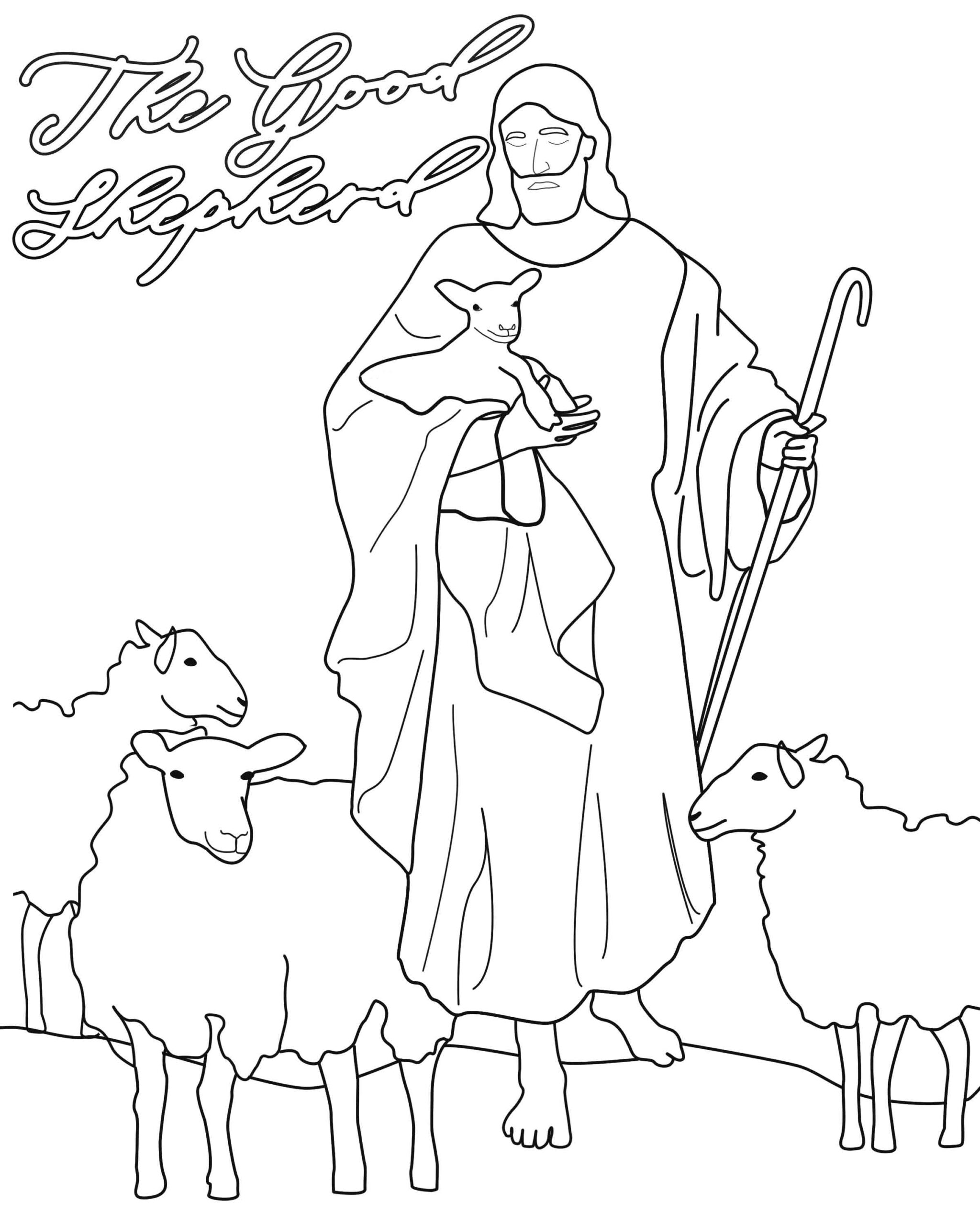 jesus is the good shepherd coloring page