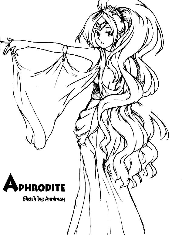 aphrodite coloring page