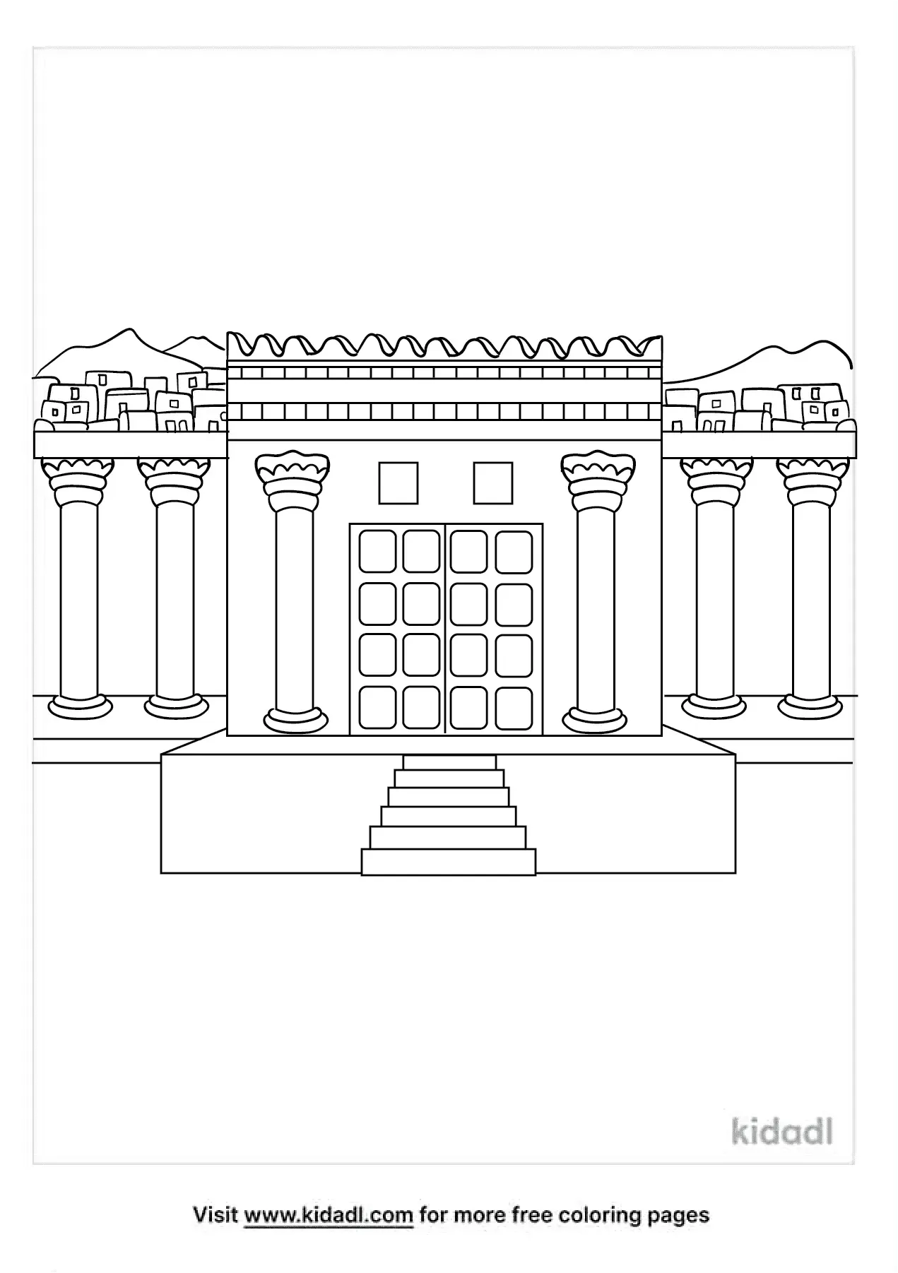 Free Beis Hamikdash Coloring Page | Coloring Page Printables | Kidadl