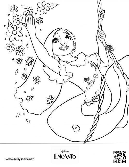 5 Isabela Madrigal encanto free printable coloring page -01 in 2022