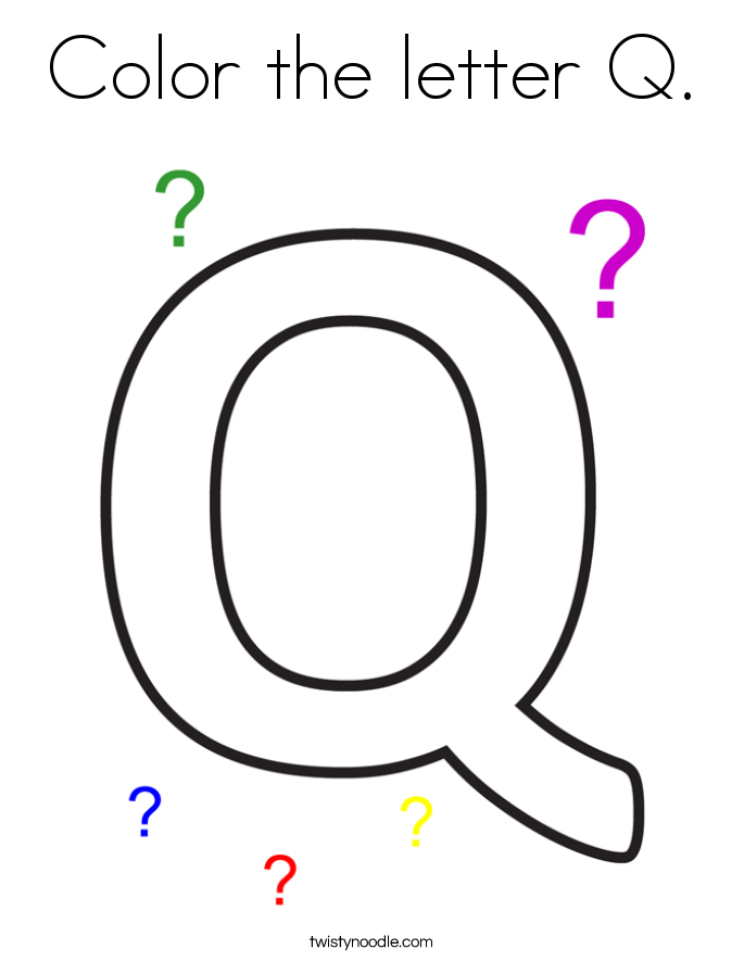 q coloring pages
