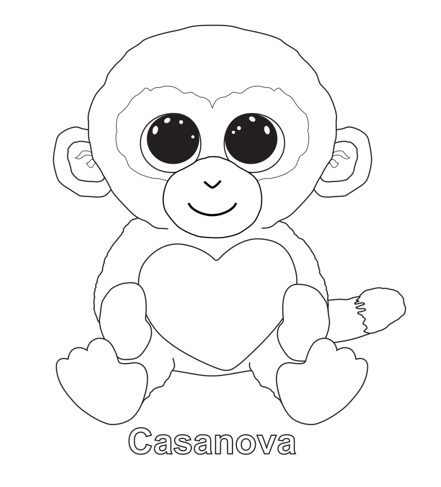 beanie boo coloring pages