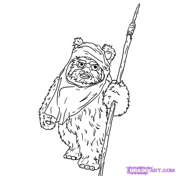 ewok coloring pages