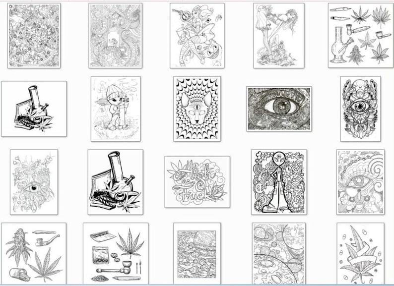 pothead printable stoner coloring pages