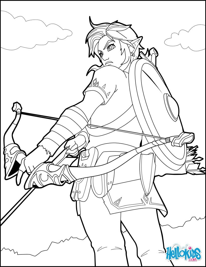 link coloring pages