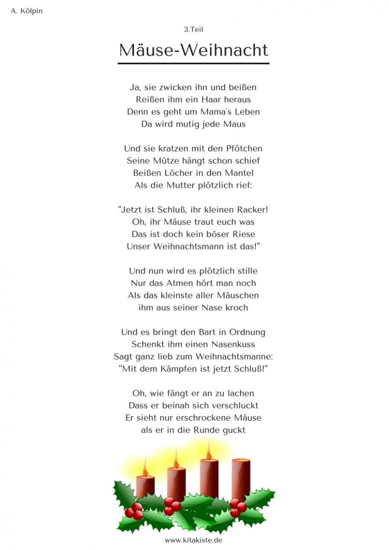 adventsgedicht fur kindergartenkinder