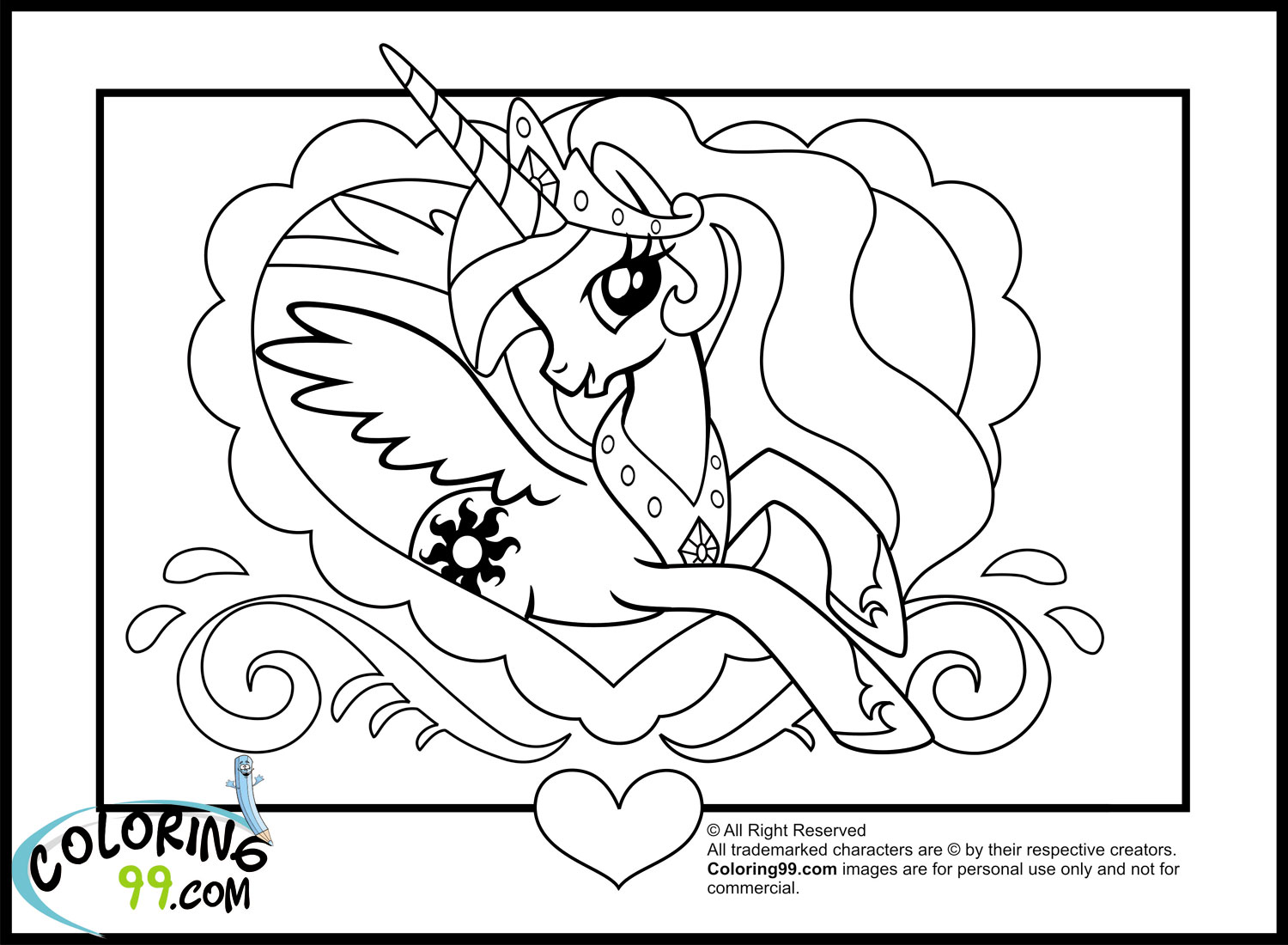 cadence my little pony coloring pages princess celestia and luna