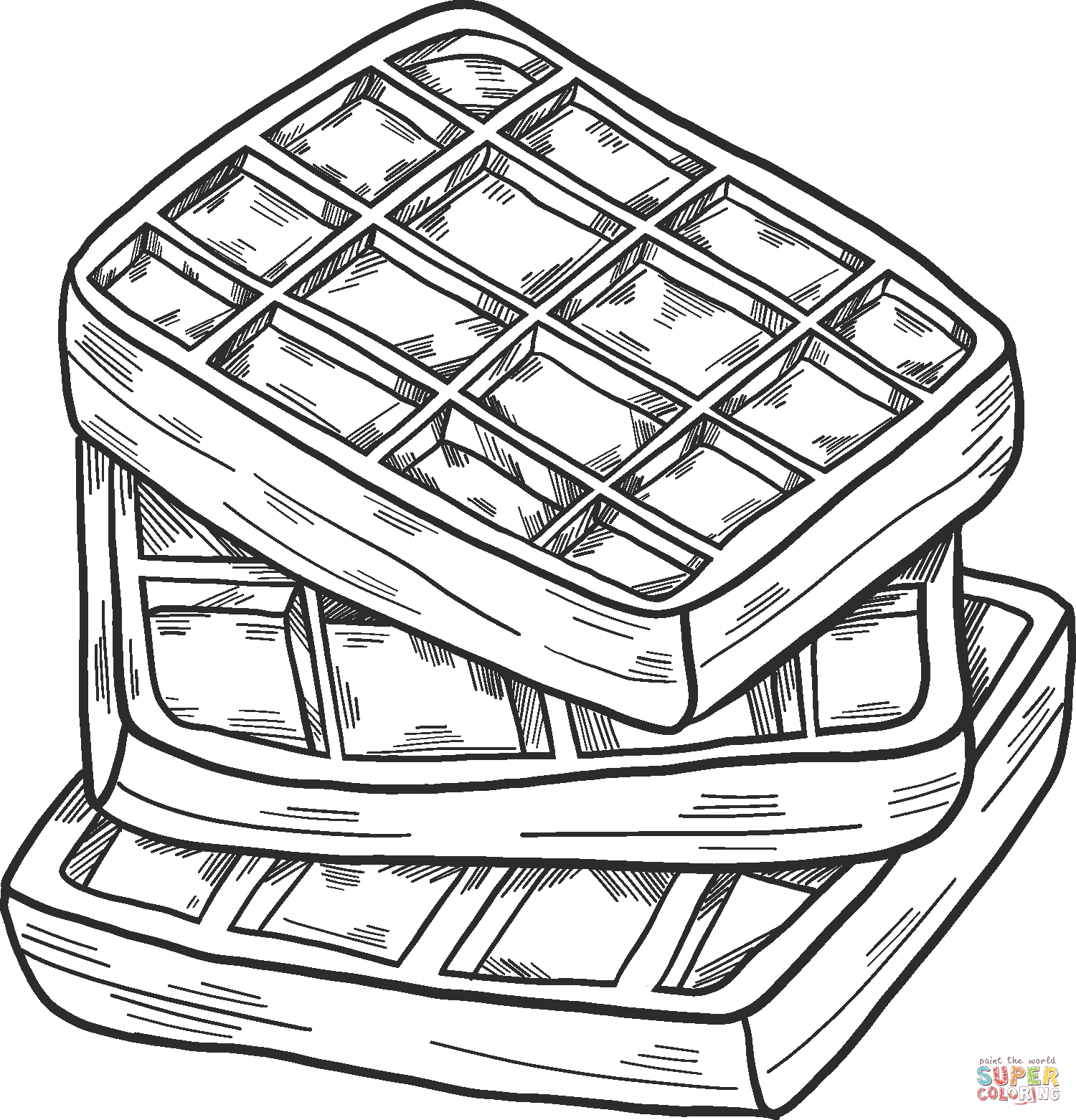 waffle coloring pages