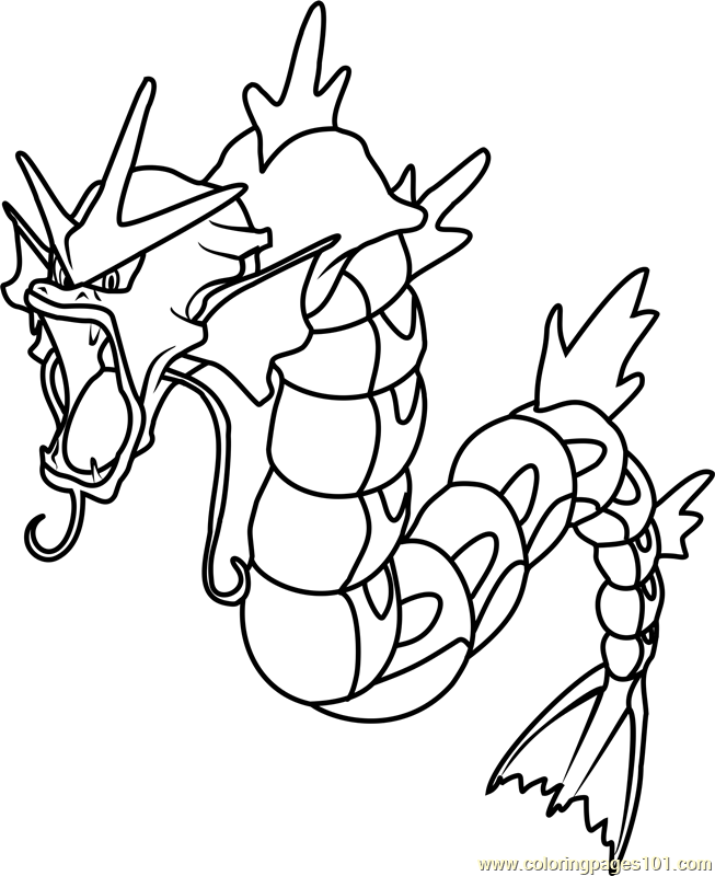 gyarados pokemon coloring page