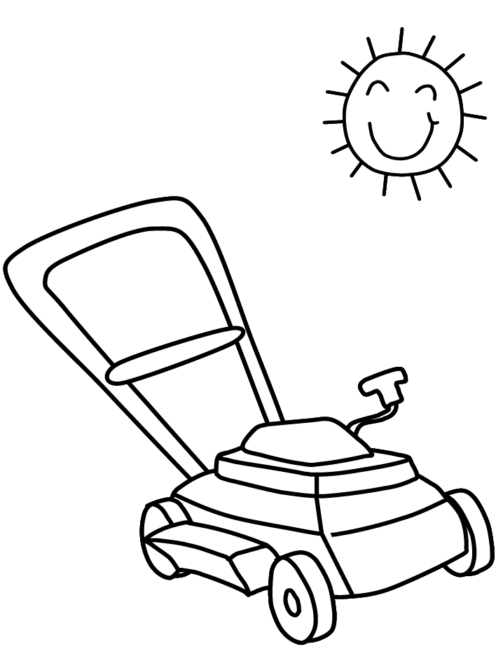 lawnmower coloring pages