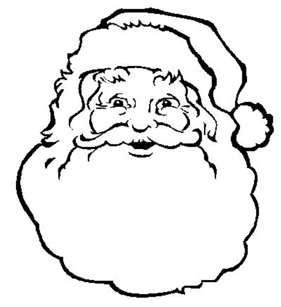 santa face coloring page