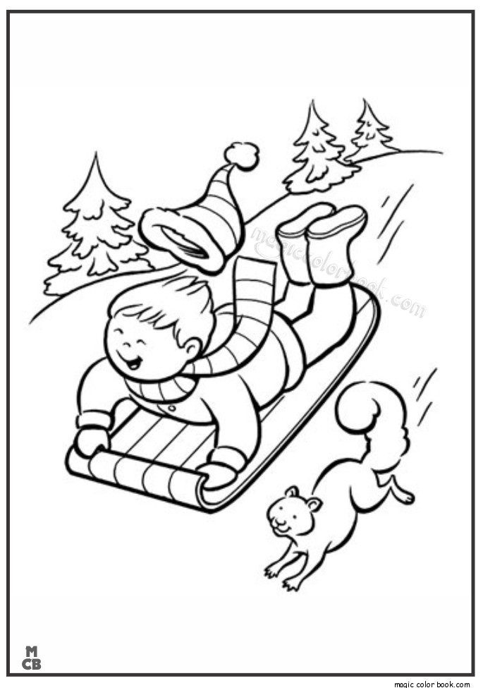 Sled Coloring Page at GetColorings.com | Free printable colorings pages