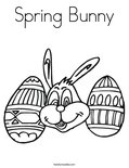 spring bunny coloring pages