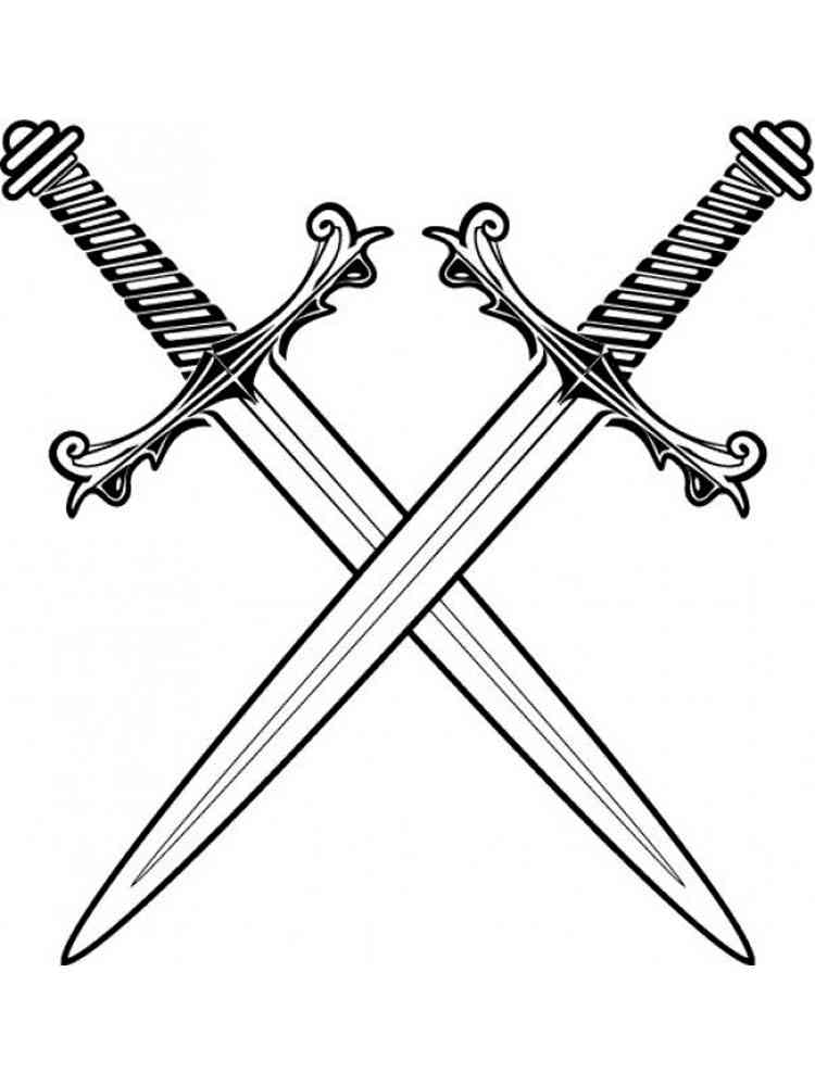 Sword coloring pages