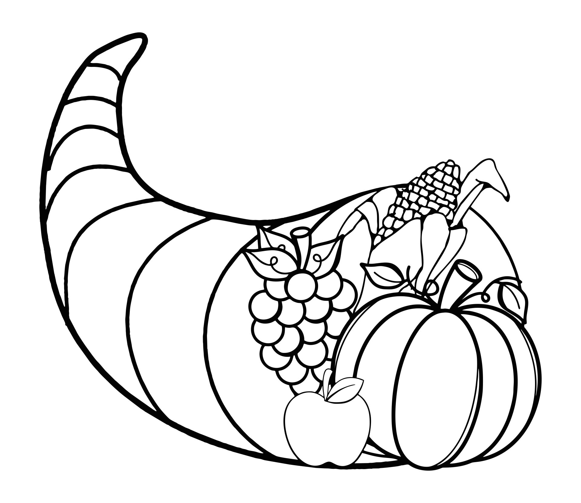 cornucopia coloring page pdf