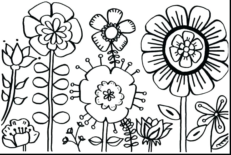 printable wildflower coloring pages