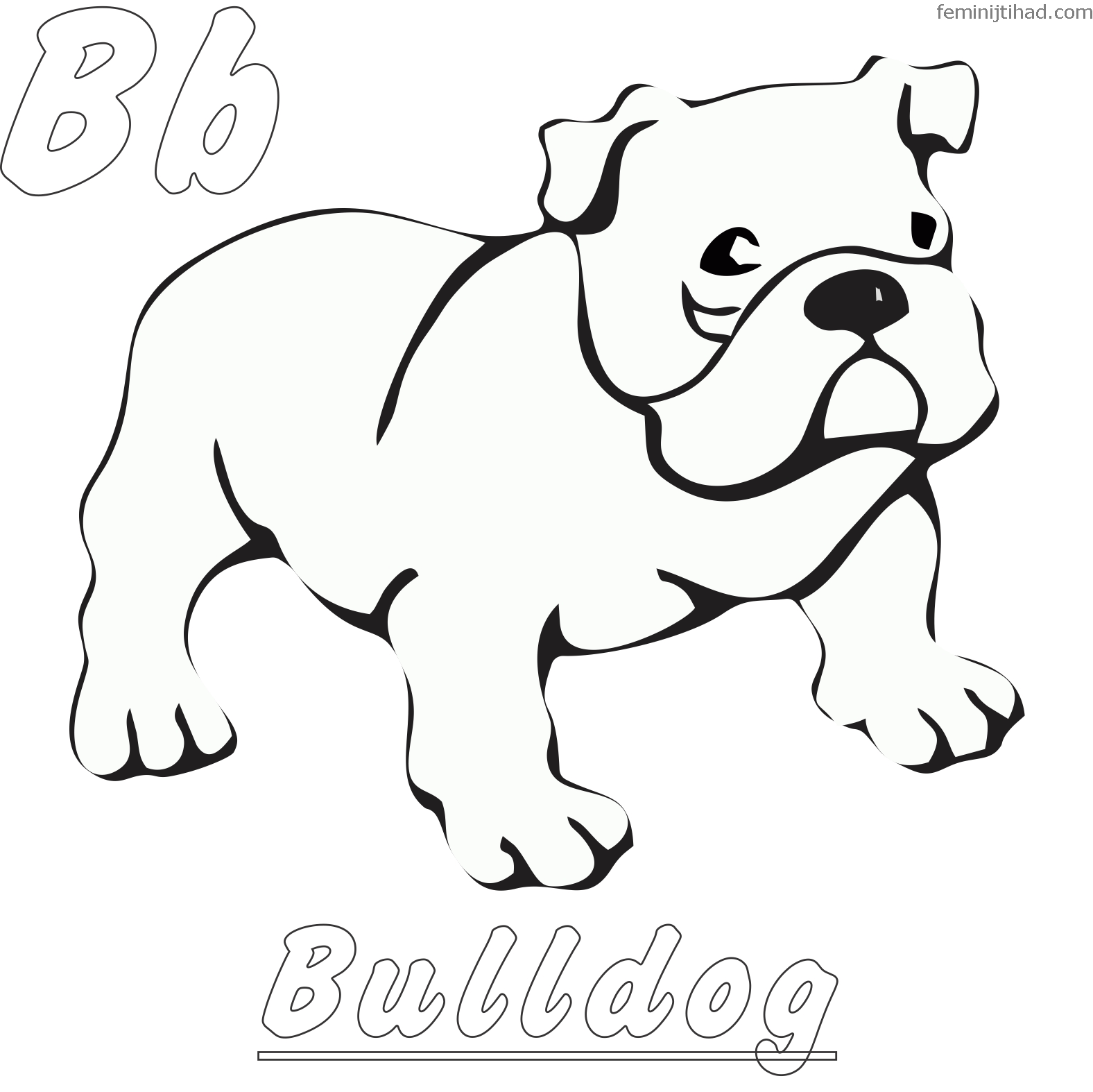 bulldog coloring page