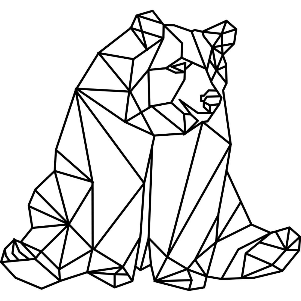 coloriage animaux forme geometrique