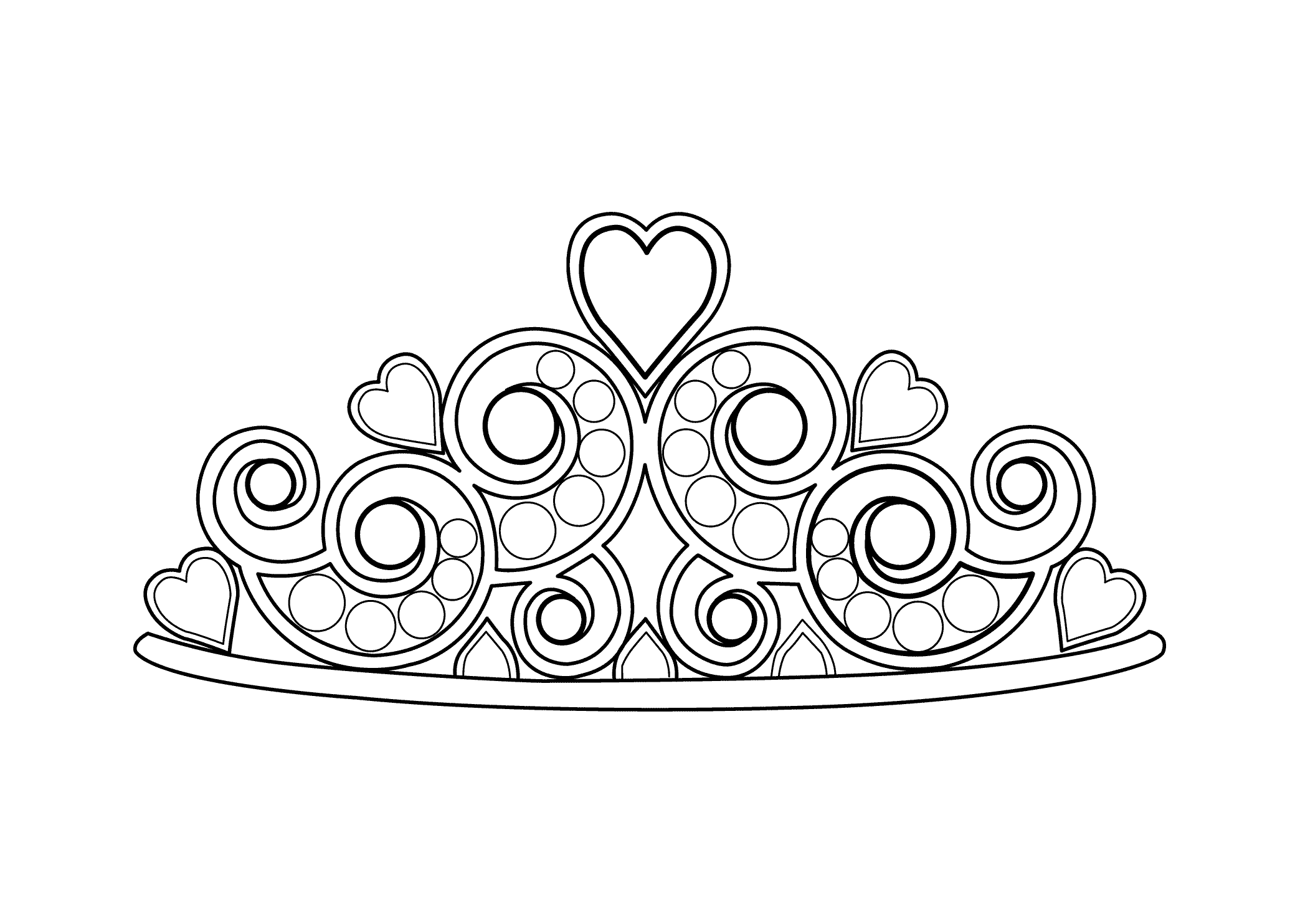 flower crown coloring page