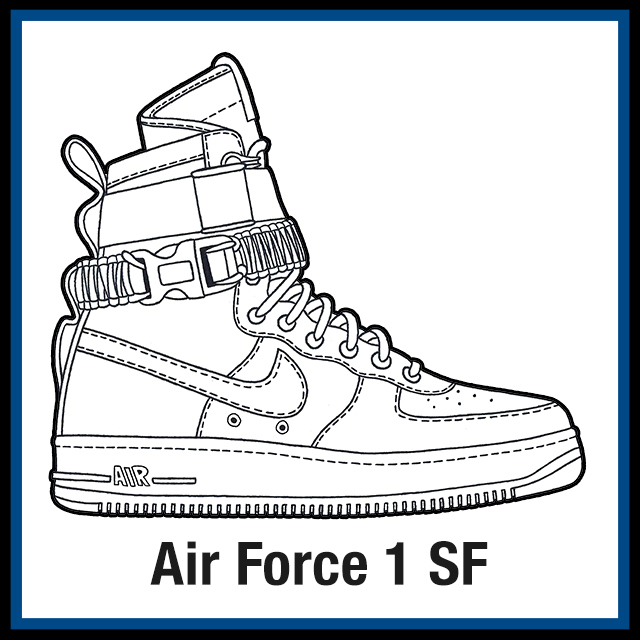 Air Force 1 Coloring Pages - Jaka-Attacker