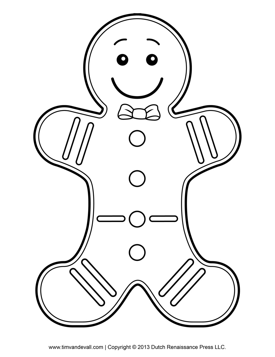 gingerbread coloring page