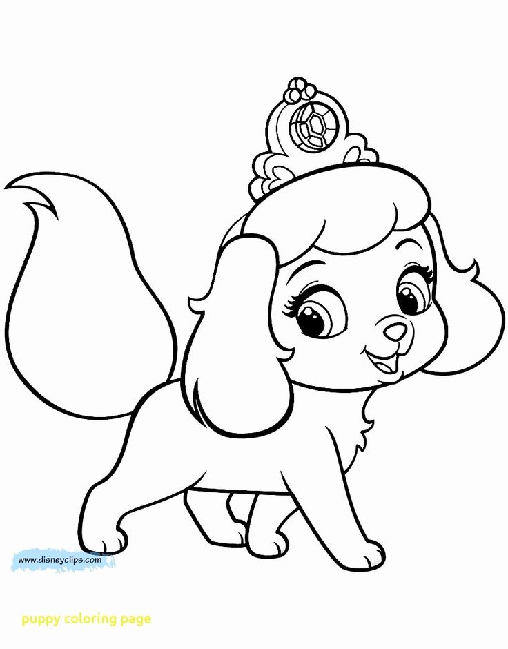 princess puppy coloring pages