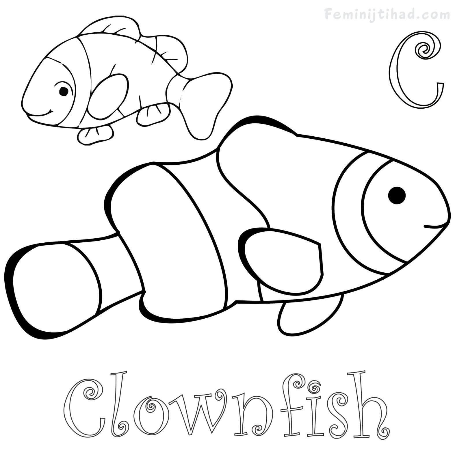 clownfish coloring pages