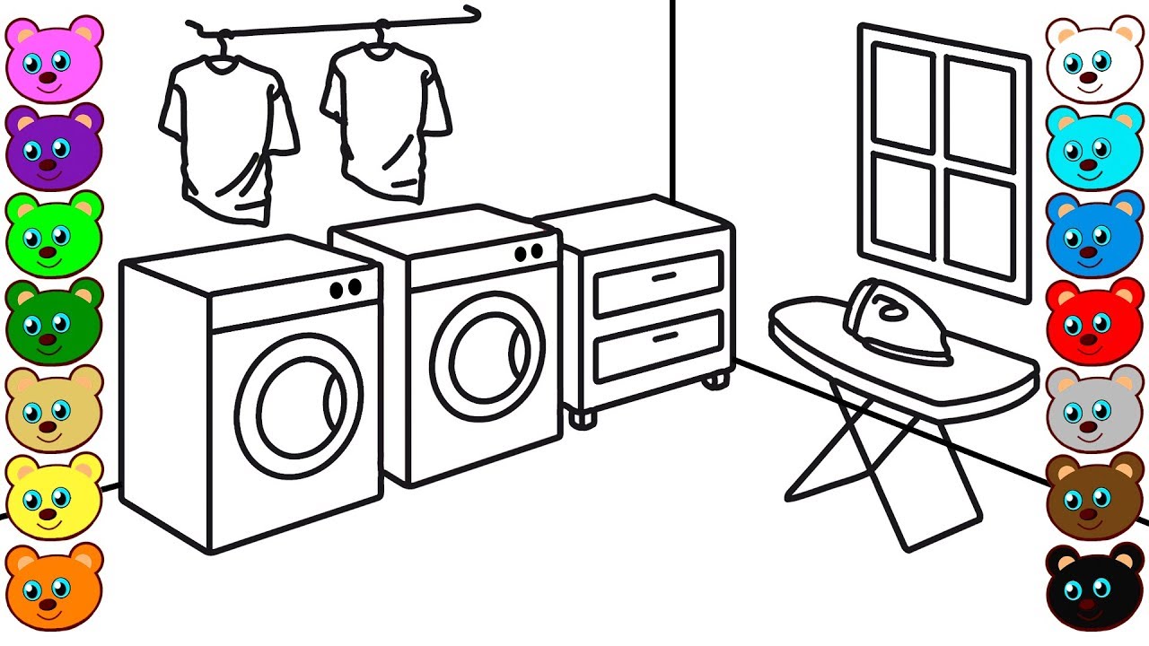 laundry coloring pages