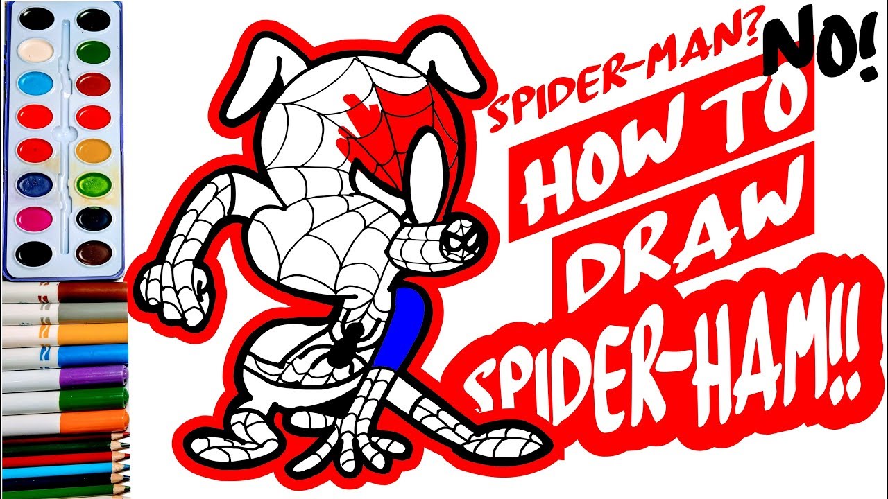 spider ham coloring page