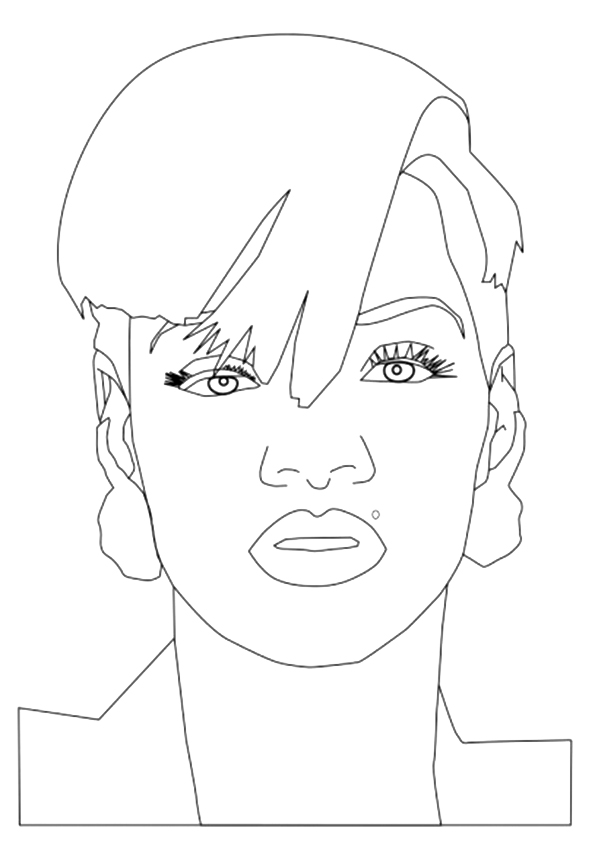 rihanna coloring pages