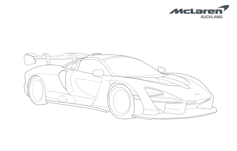 mclaren senna coloring pages