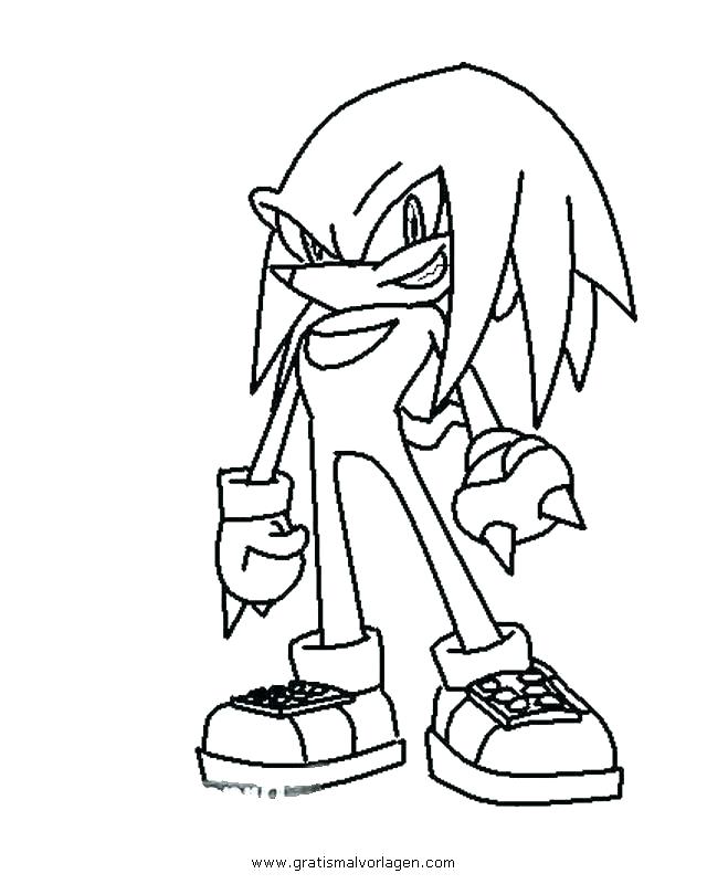 sonic knuckles coloring pages