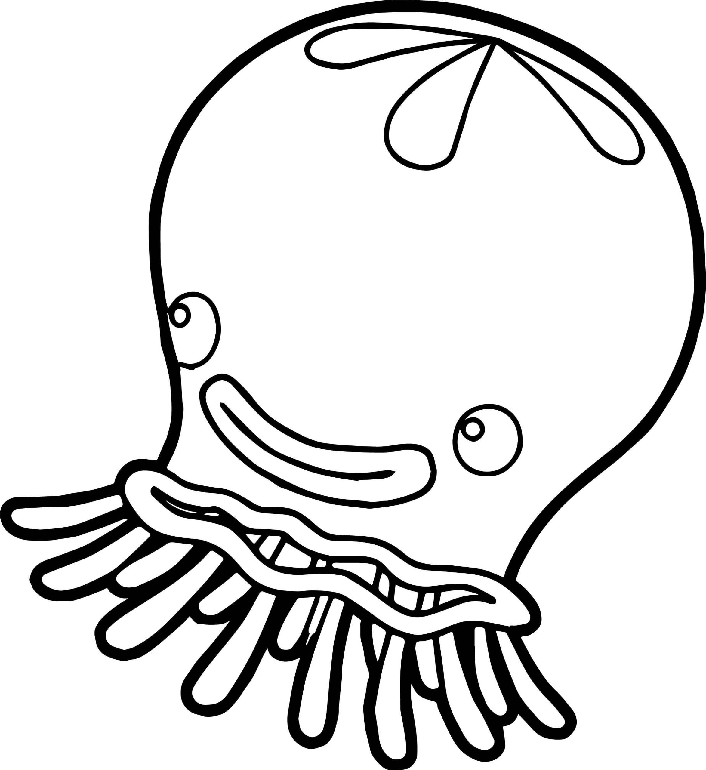 coloring pages of jellyfish