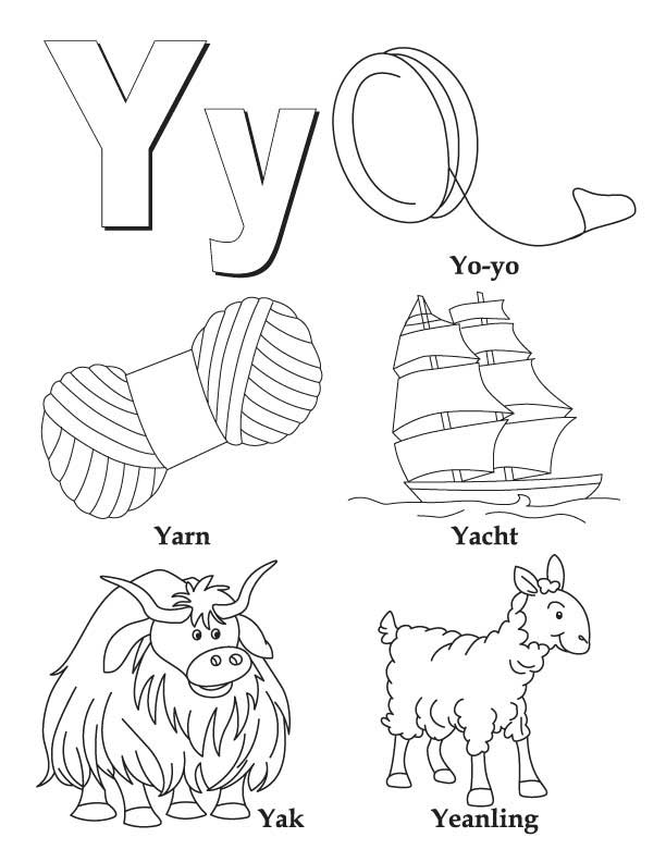 y coloring page