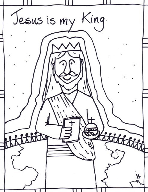 jesus is king coloring page