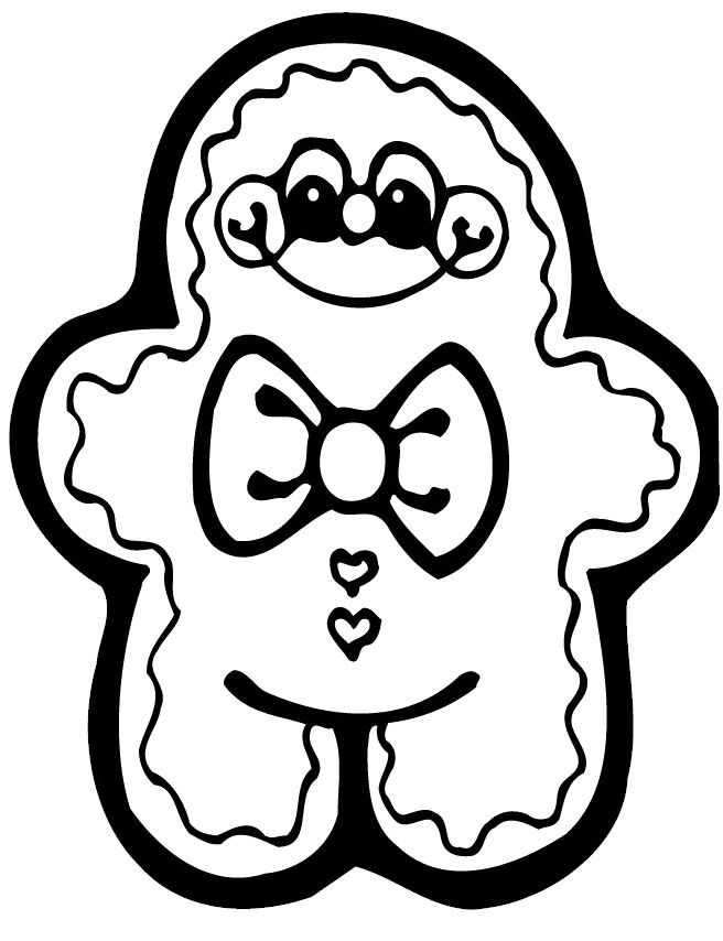 cute gingerbread man coloring page