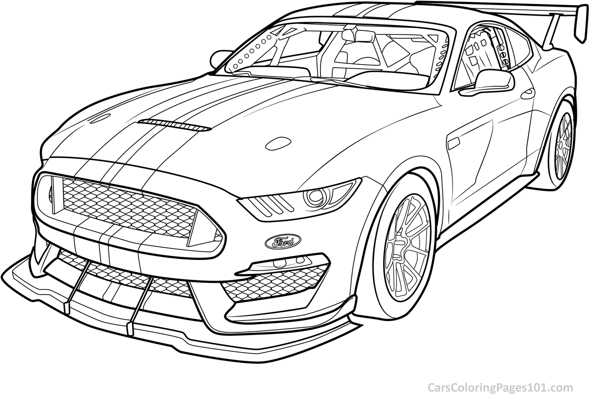 ford gt coloring pages