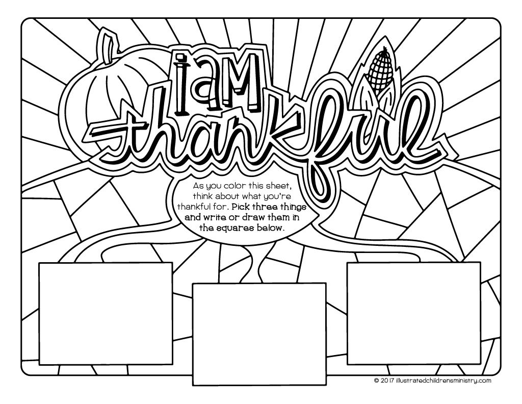 being thankful coloring pages