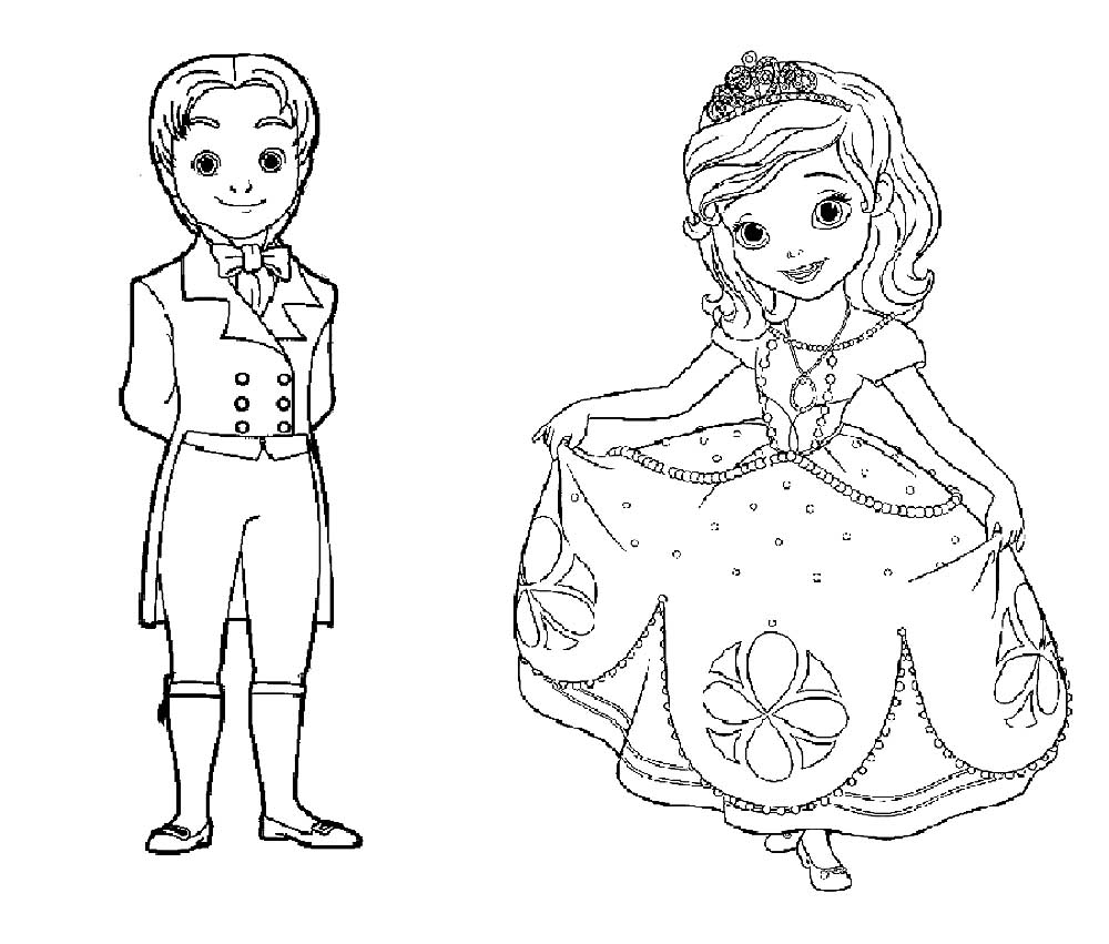 princess and prince coloring pages