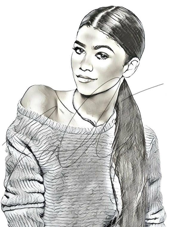 zendaya coloring pages