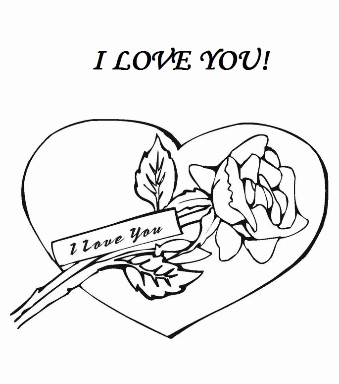 i love you coloring pages